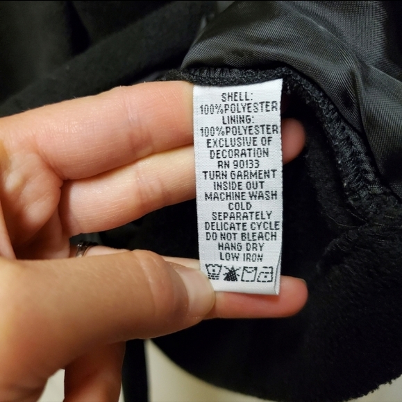 BOB MACKIE | Black Pea Coat w/ Scarf sz XL - Picture 7 of 7